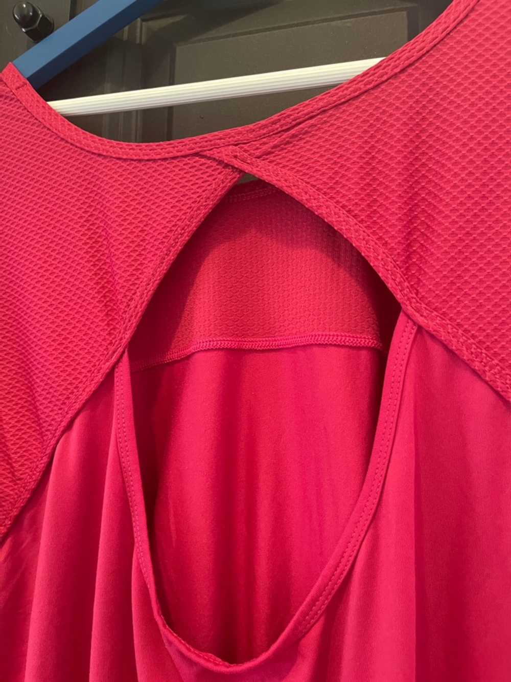 Reebok Short-Sleeve Scoop Neck Tops in Hot Pink and Black - Picture 6 of 12